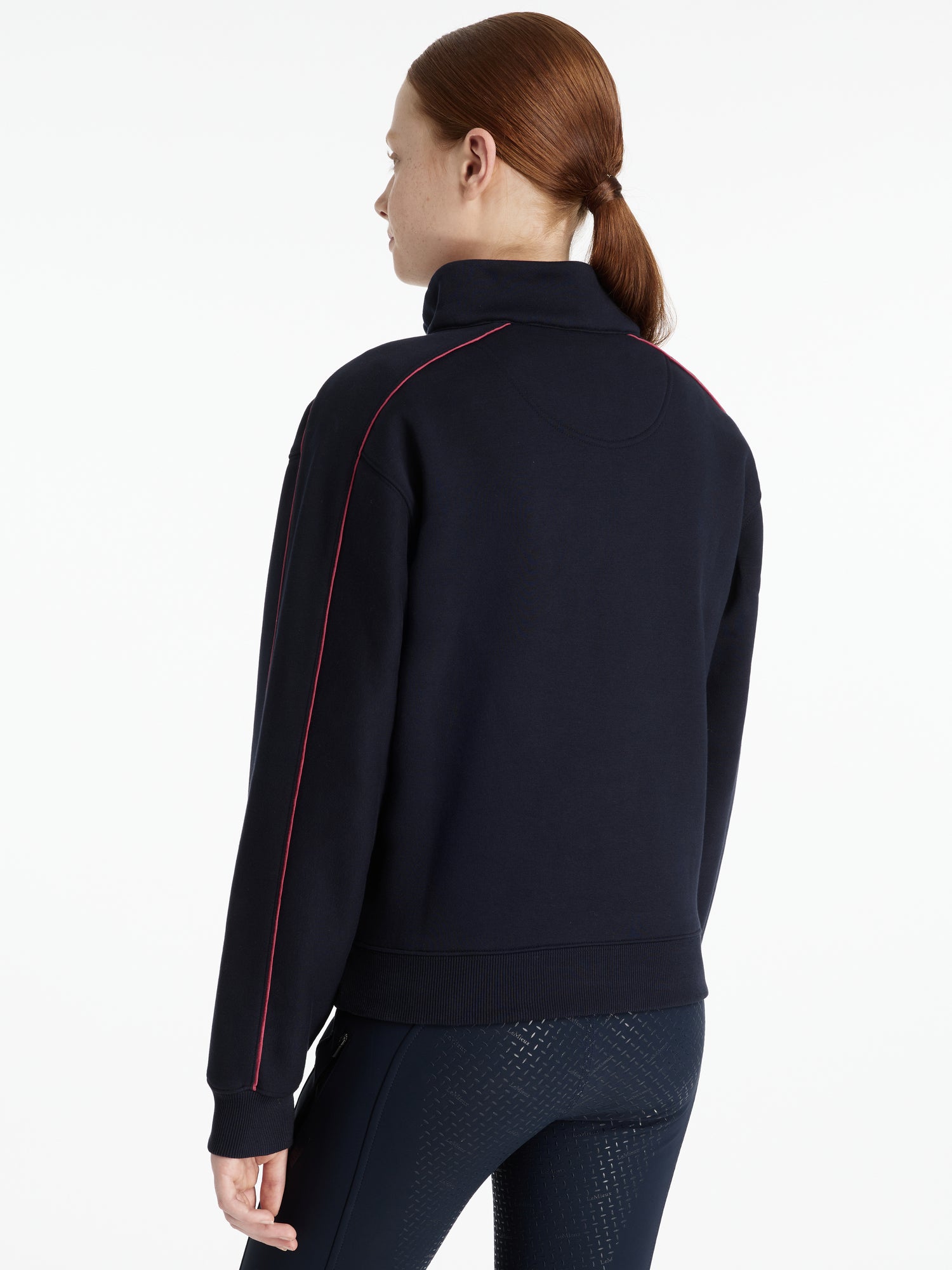LeMieux Young Rider Kate Quarter Zip Sweat Navy/Cranberry