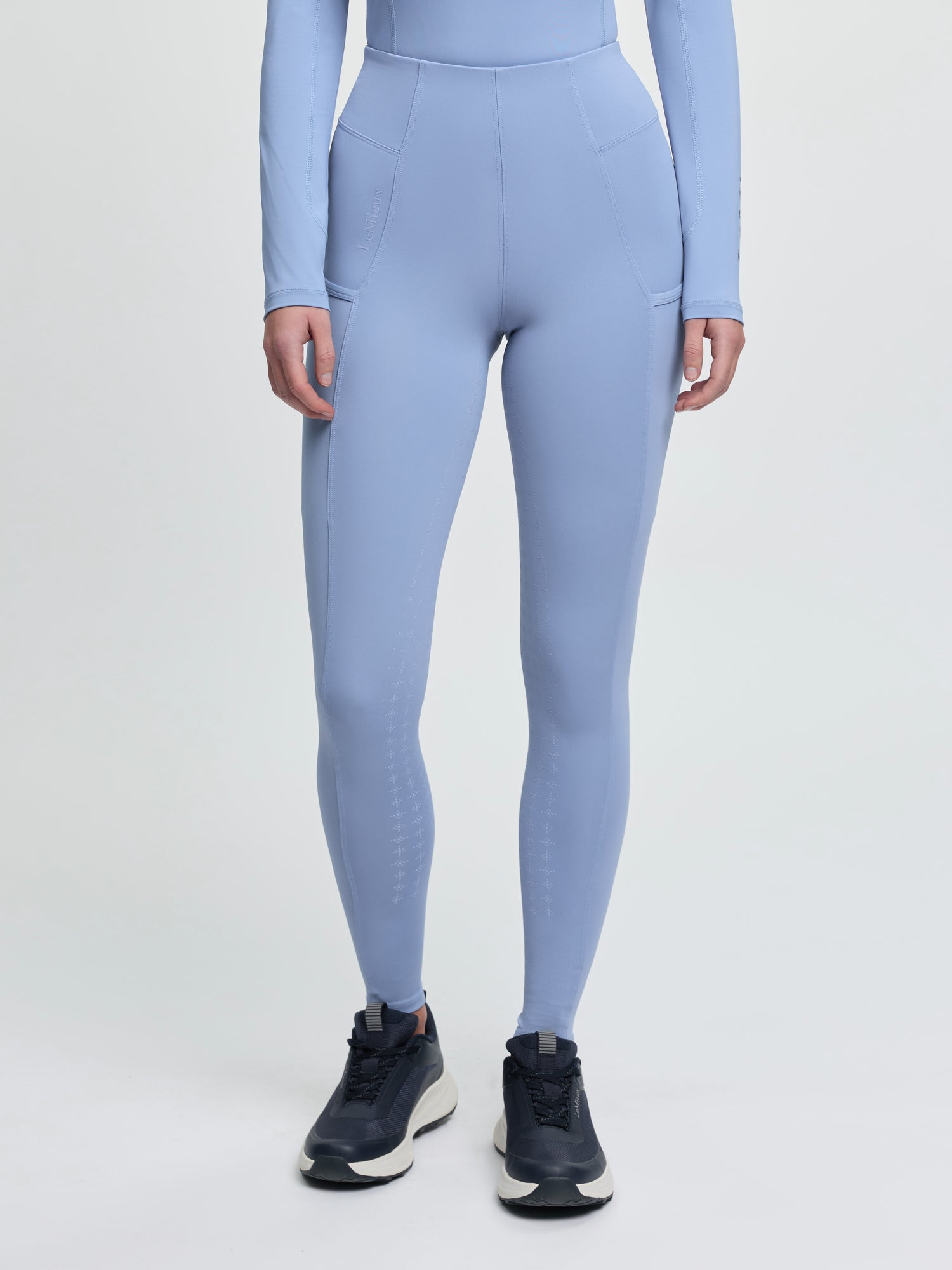 LEMIEUX NAOMI PULL ON BREECH POWDER BLUE Riding Breeches | Equiflair