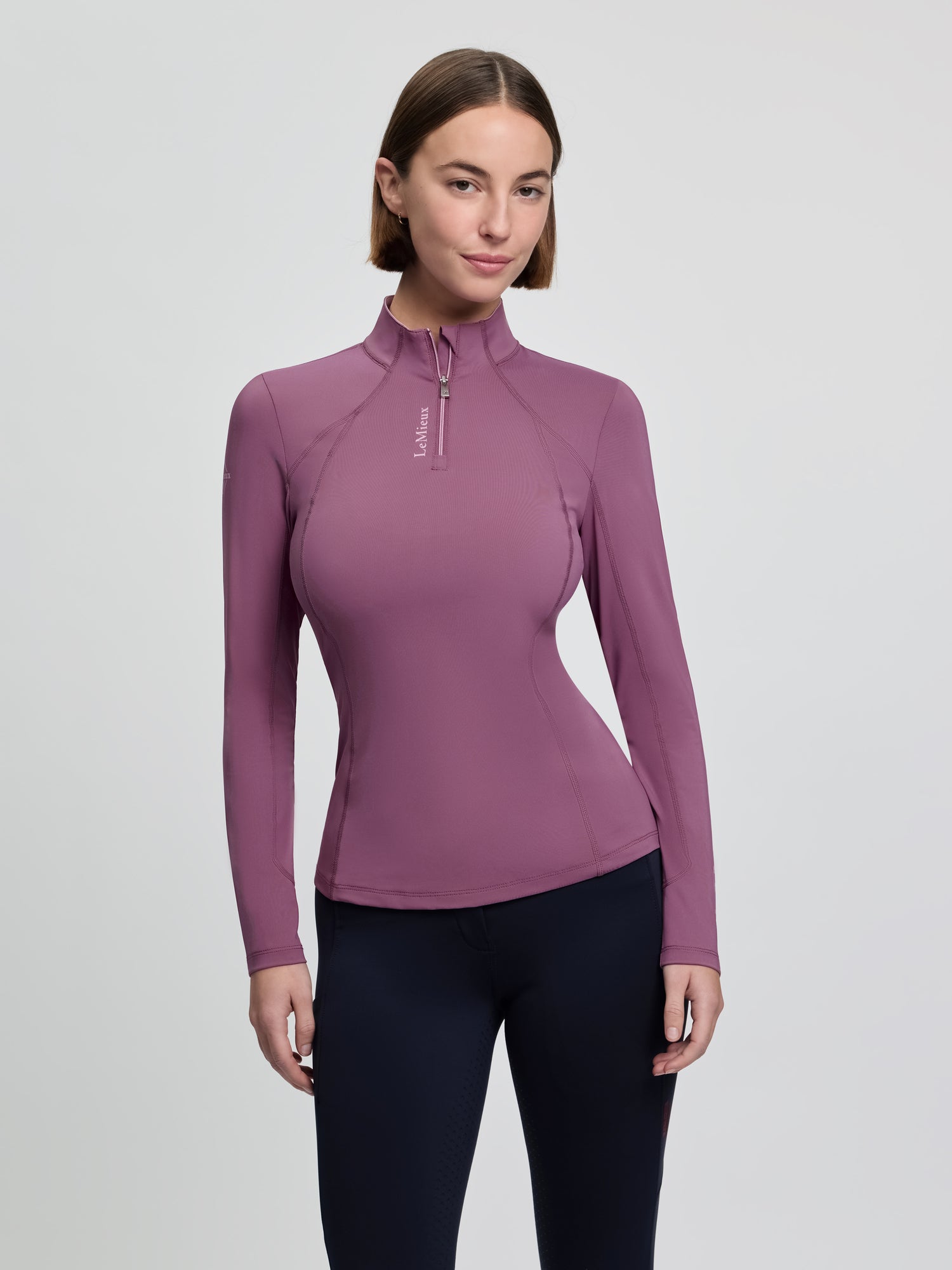 Lemieux Classique Mallow Base Layer: Women's Equestrian Top with UV Protection & Moisture Wicking. Shop Riding Apparel at Equiflair!