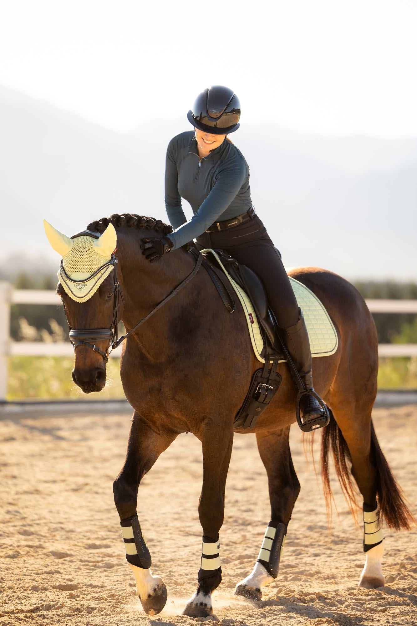 LeMieux Suede Dressage Square Macaron