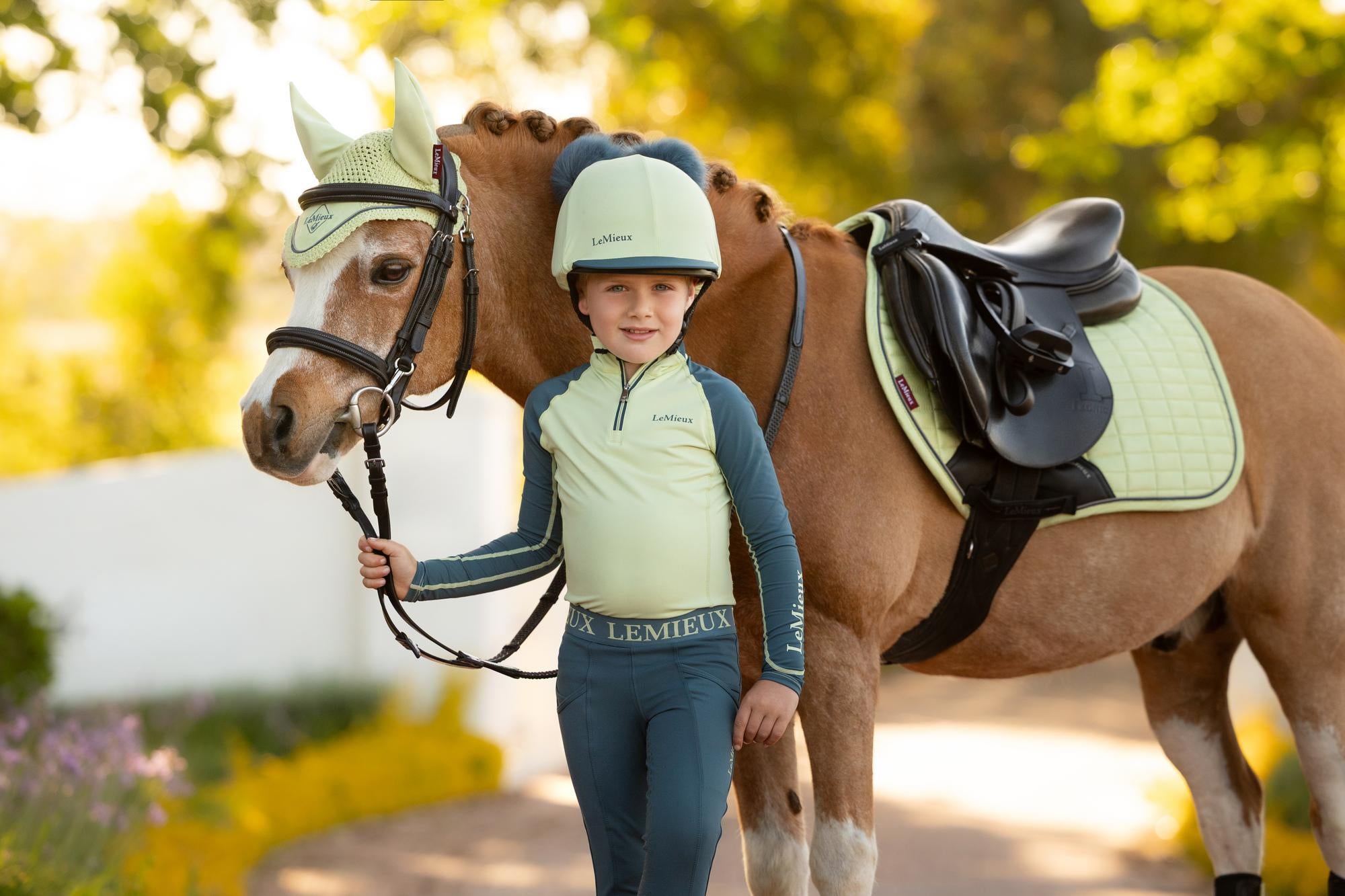 LeMieux Mini Suede Close Contact Square Saddle Pad Macaron