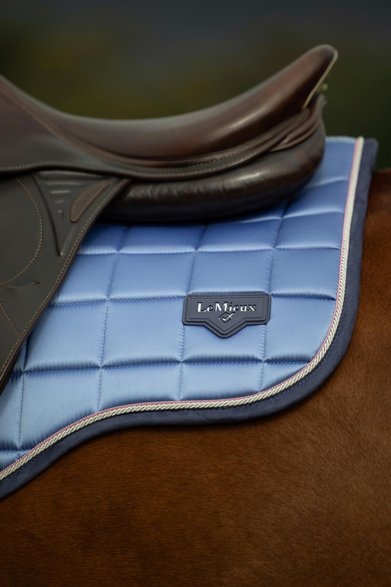 LEMIEUX Loire Classic GP Square Saddle Pad - Powder Blue: Stylish Horse Riding Equipment