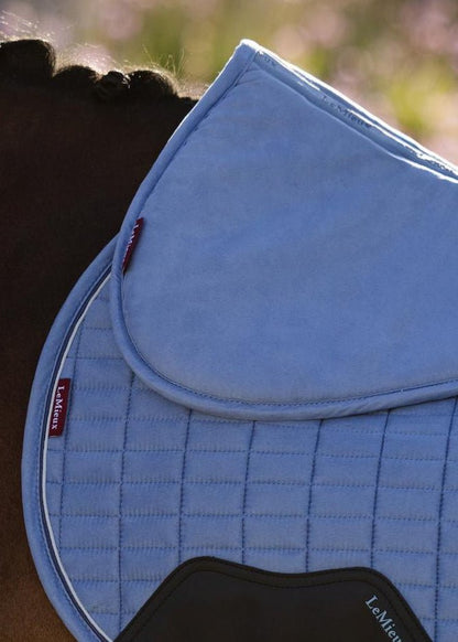LeMieux Suede Half Pad Powder Blue | Equiflair