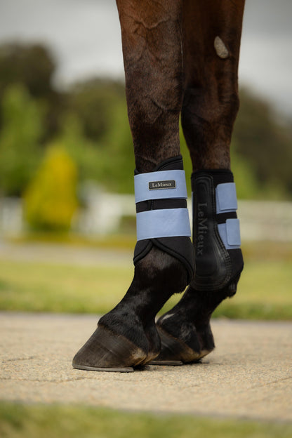 LeMieux Air-Tek Grafter Brushing Boots Powder Blue - Horse Equestrian Leg Protection