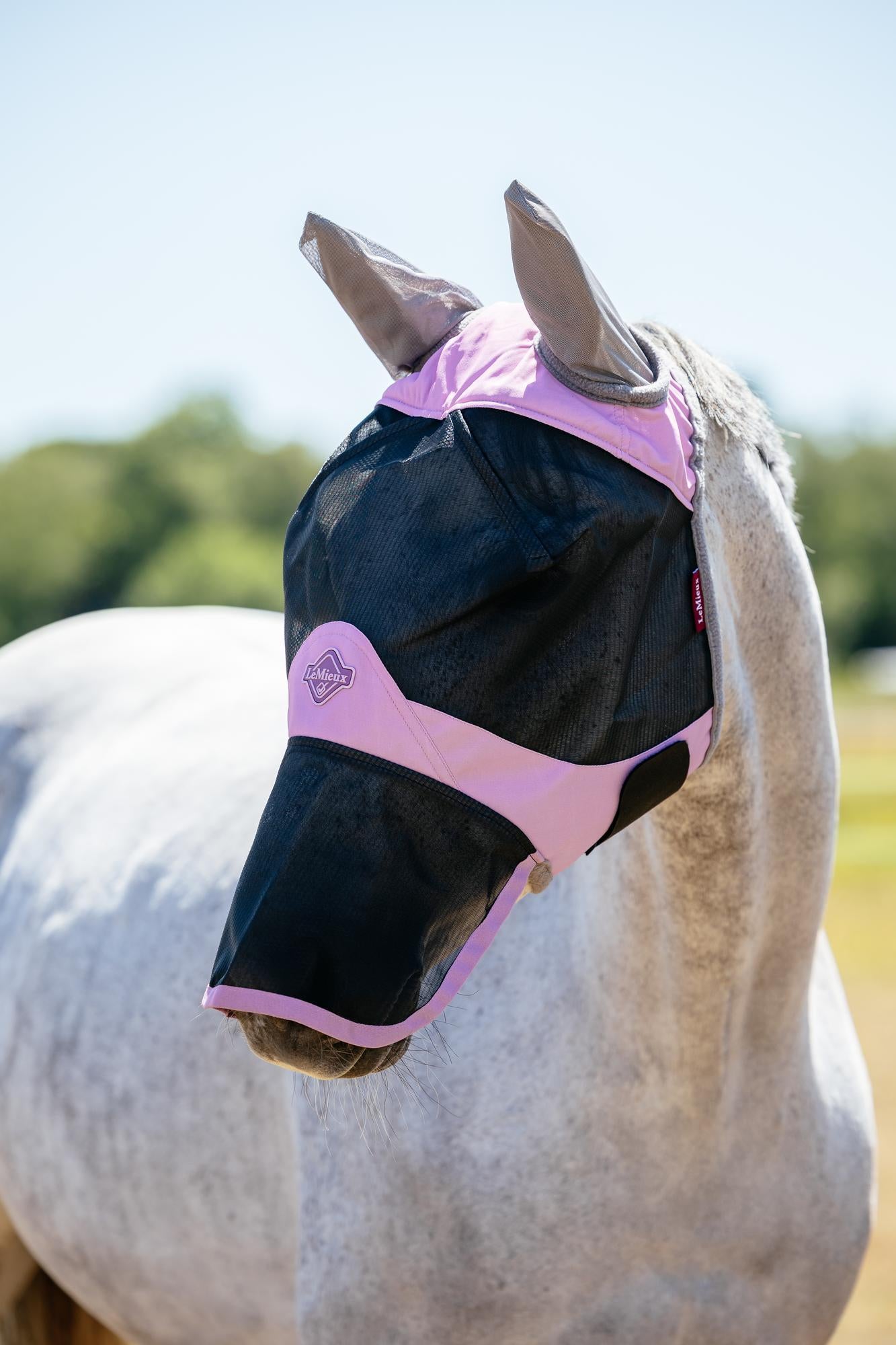 LeMieux Visor-Tek Full Fly Mask Fondant