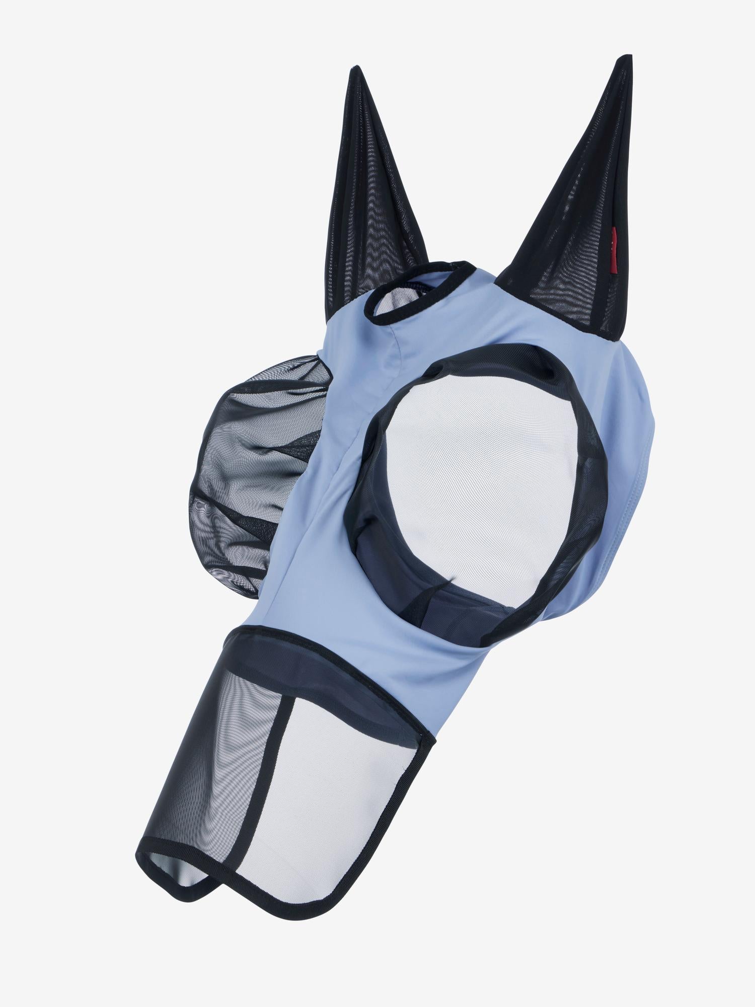 LeMieux Bug Relief Full Fly Mask Powder Blue breathable UV mask