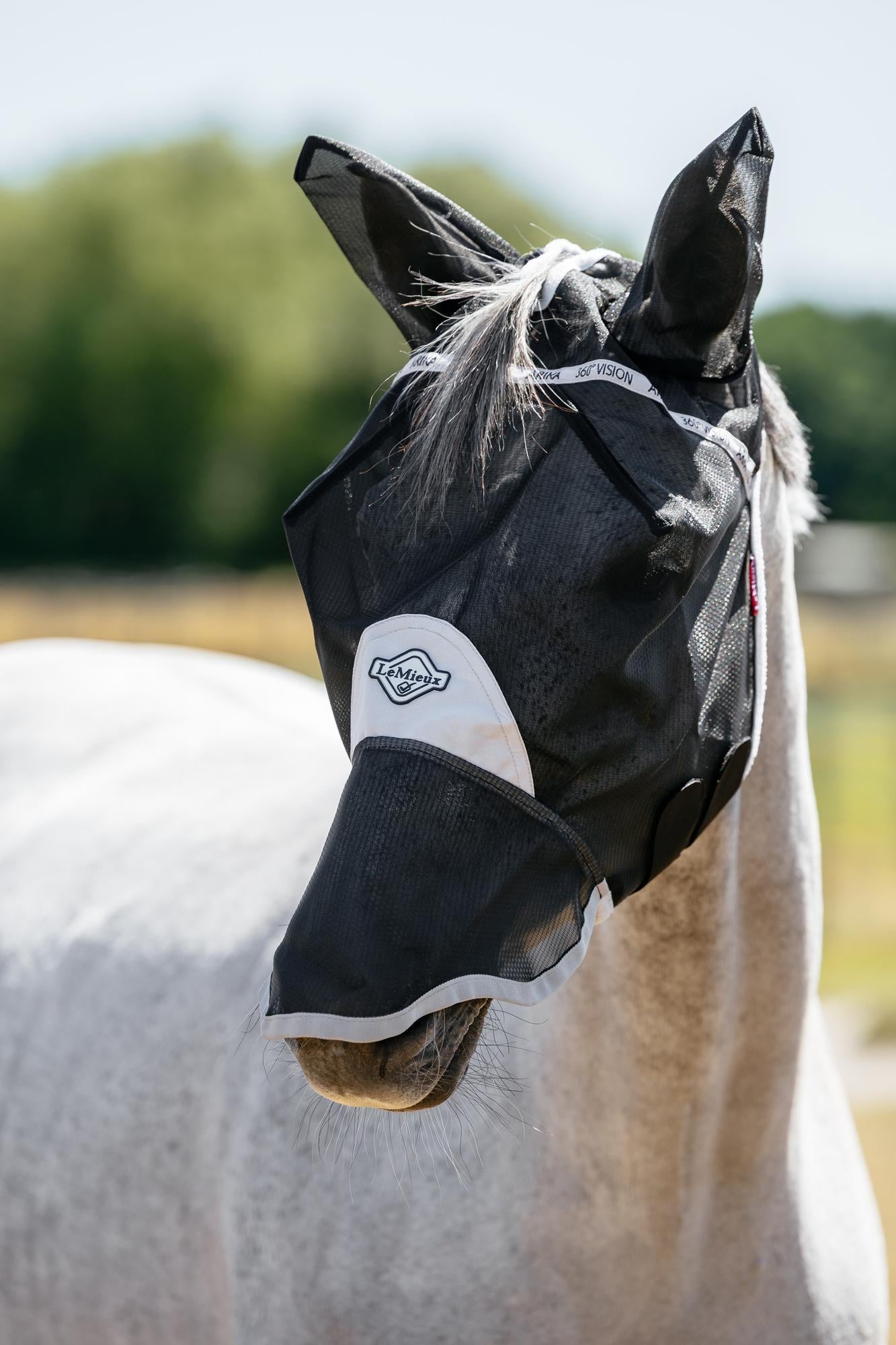 LeMieux 360 Vision Full Fly Mask Grey