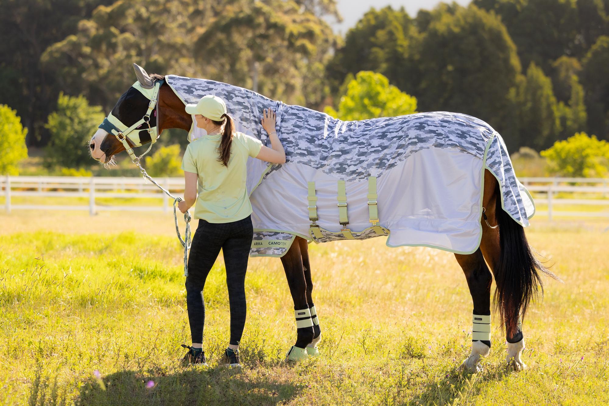 LeMieux Arika Camo-Tek Fly Rug Macaron