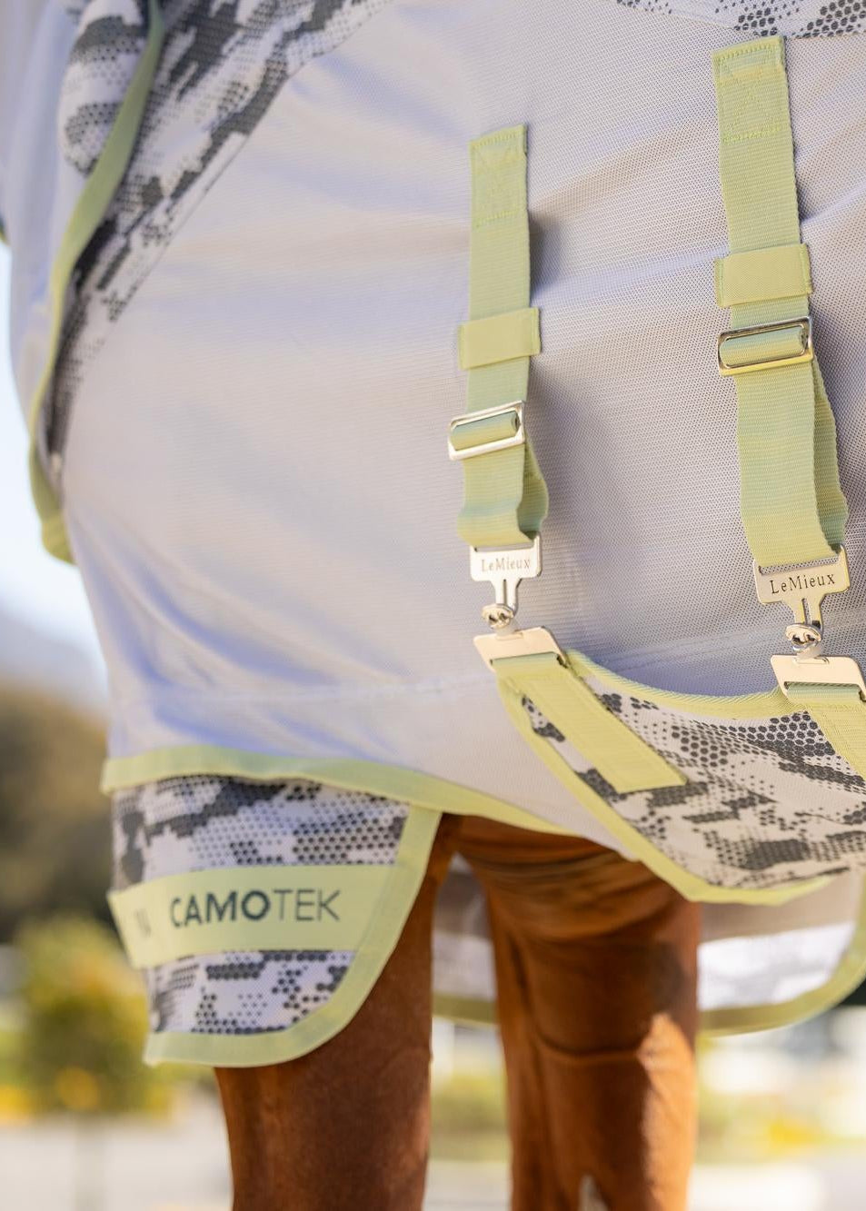 LeMieux Arika Camo-Tek Fly Rug Macaron