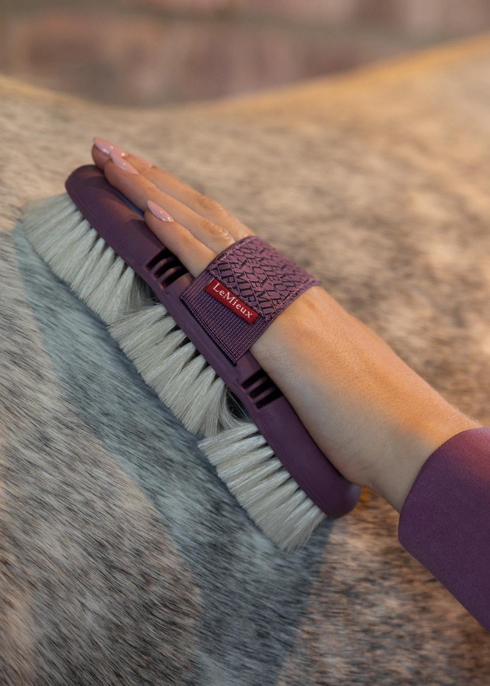 LeMieux Flexi Goat Hair Body Brush Powder Blue