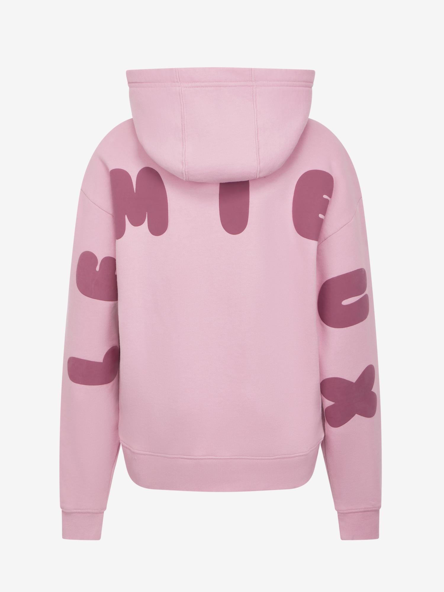 LeMieux Young Rider SIA Hoodie Fondant: Pink Kids' Hoodie with Bubble Print Logo - Equiflair