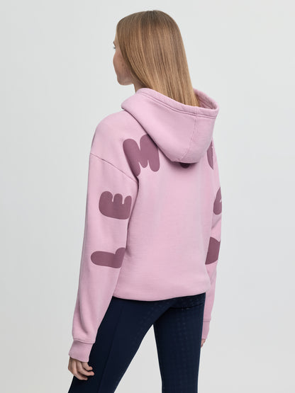 LeMieux Young Rider Sia Hoodie in Fondant. Girls' equestrian fashion: comfortable & stylish hoodie with unique bubble print.