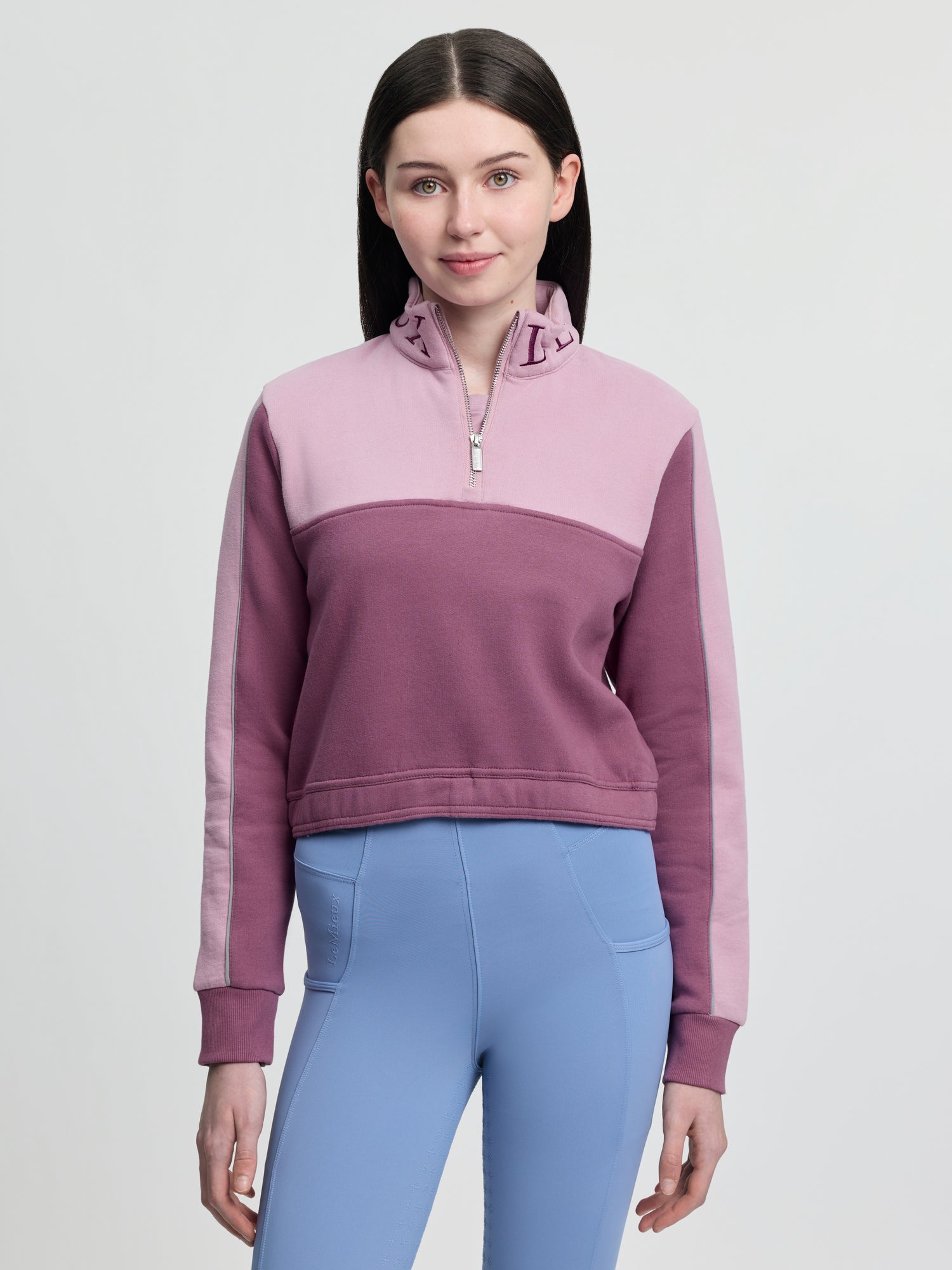 LeMieux Young Rider Cropped Kate Quarter Zip Mallow