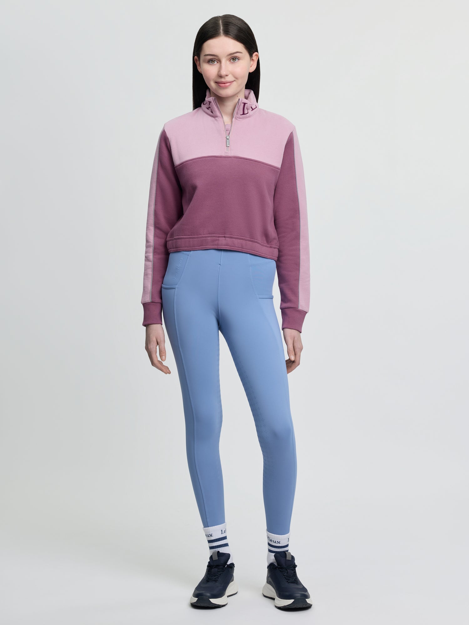 LeMieux Young Rider Cropped Kate Quarter Zip Mallow