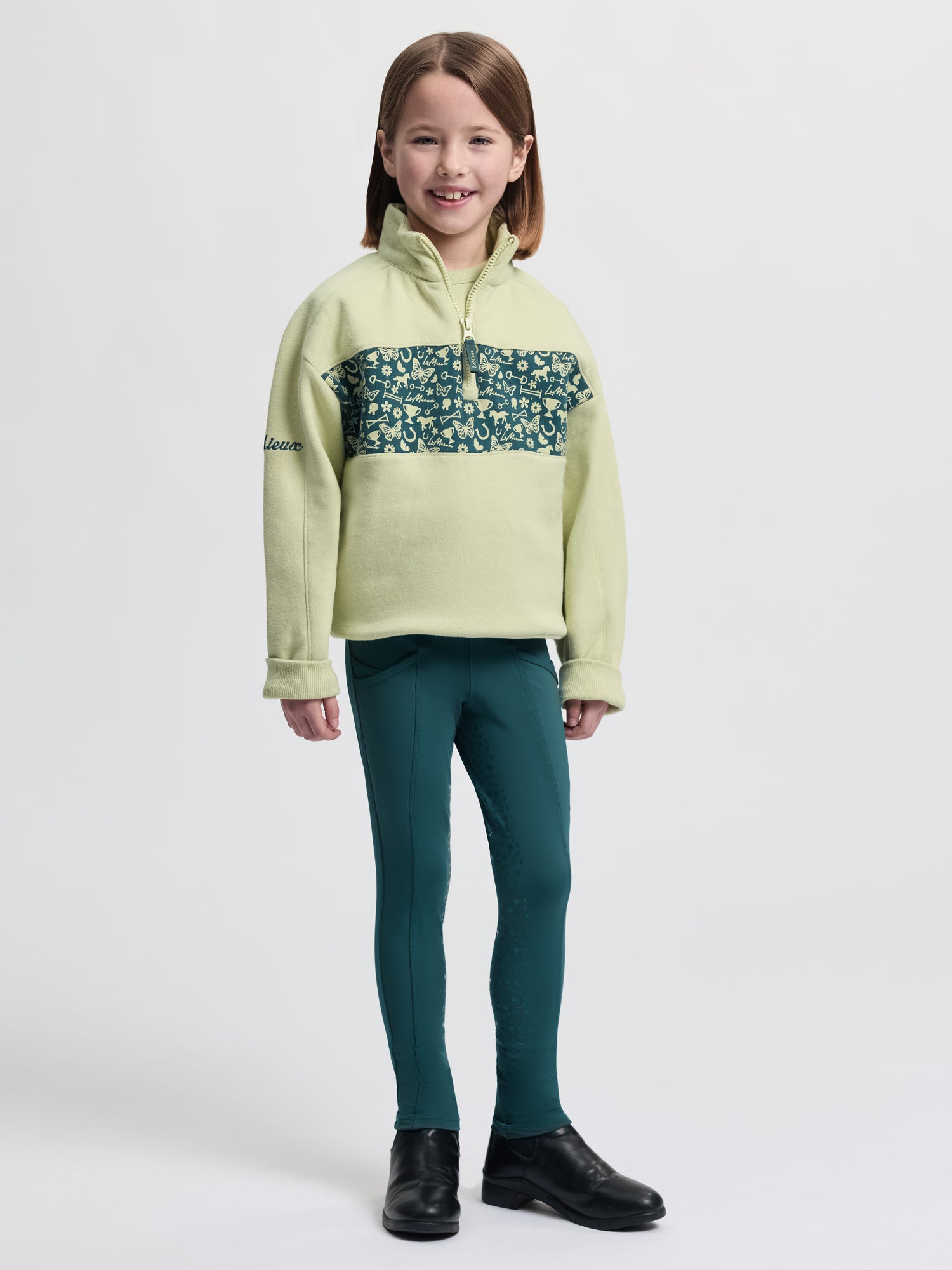 LeMieux Mini Quinn Quarter Zip Sweat Macaron