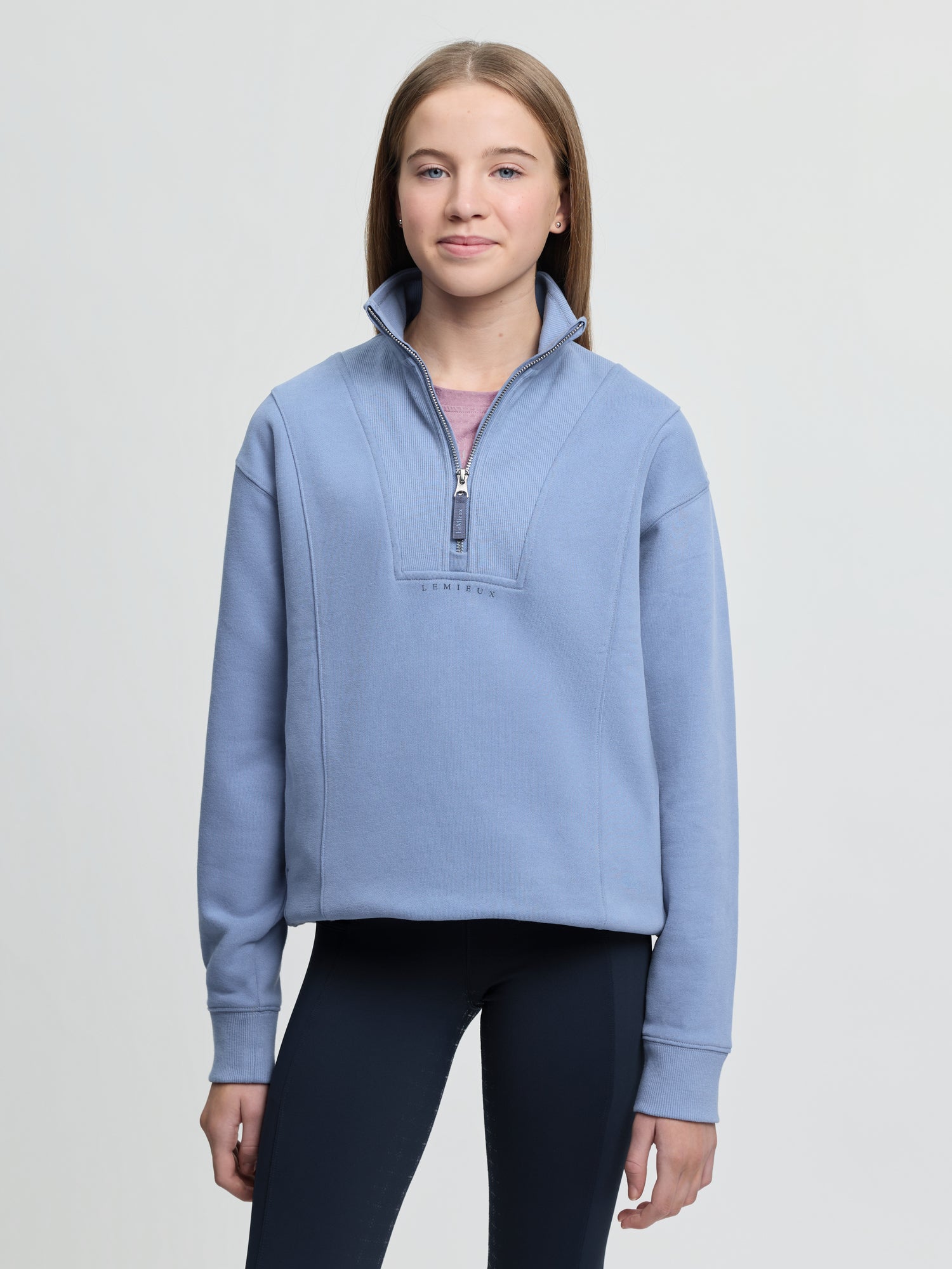 LeMieux Young Rider Vianne Quarter Zip Powder Blue