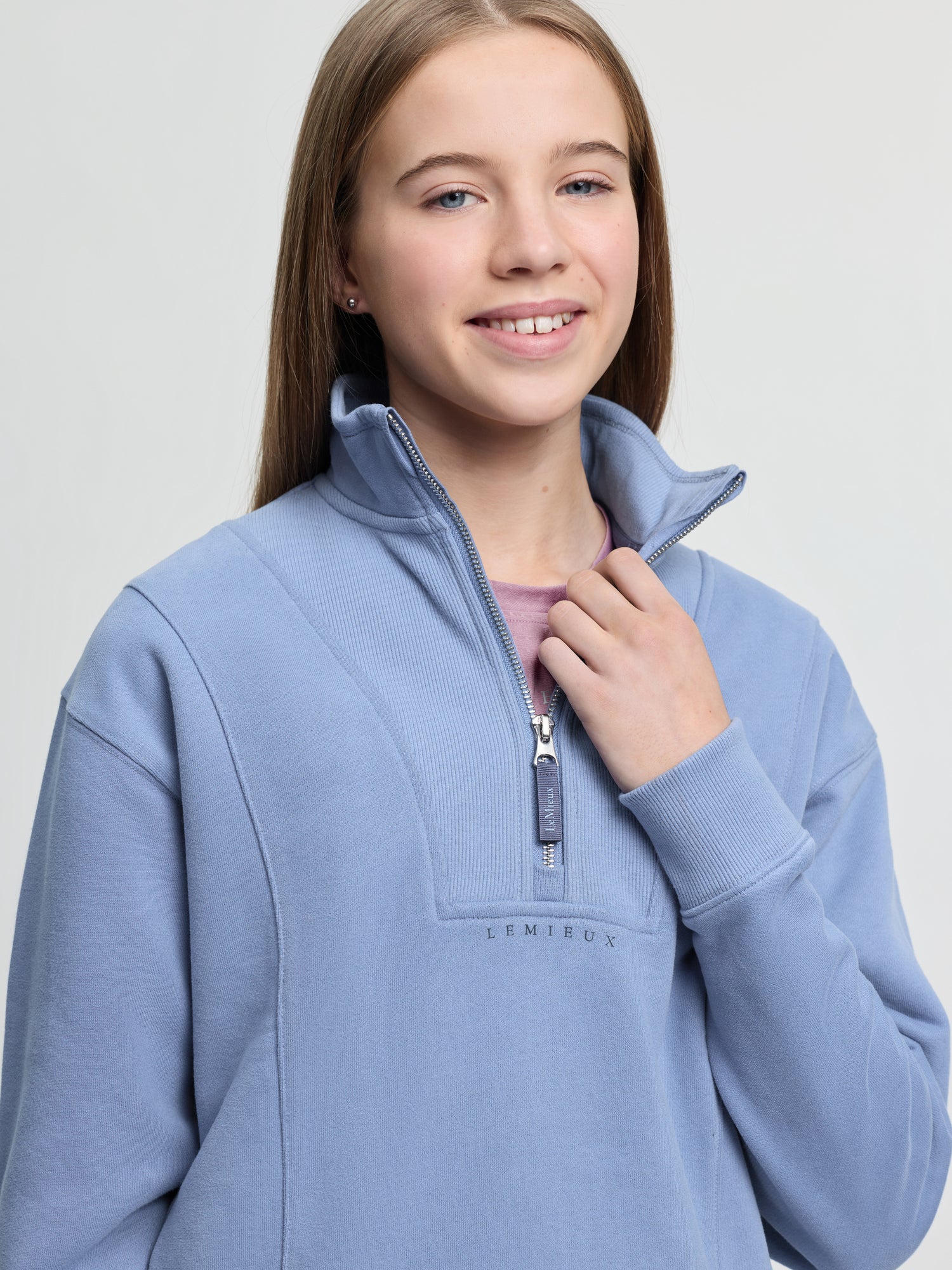 LeMieux Young Rider Vianne Quarter Zip Powder Blue