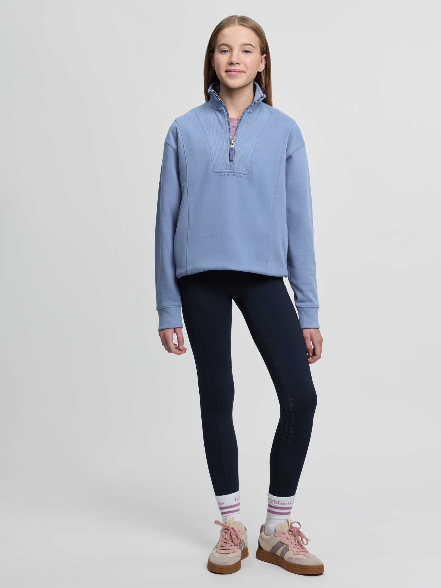 LeMieux Young Rider Vianne Quarter Zip Powder Blue