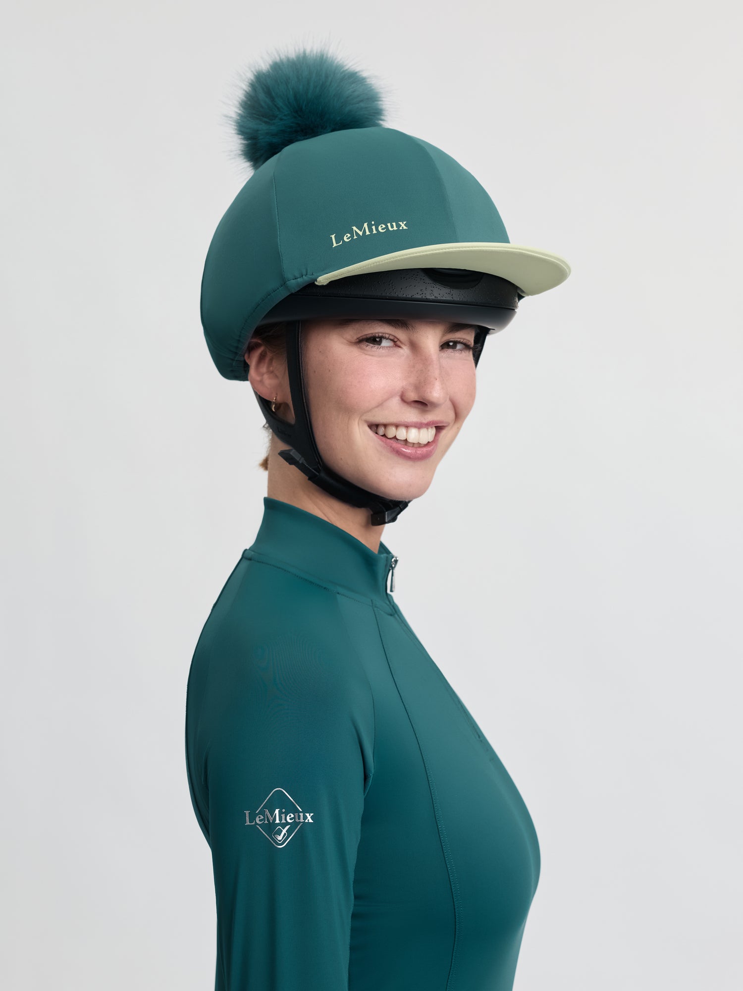 LeMieux Classique Pom Hat Silk Jungle