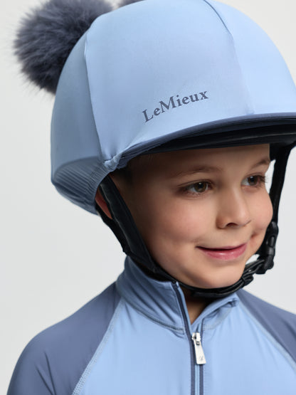 LeMieux Mini Double Pom Hat Silk Powder Blue