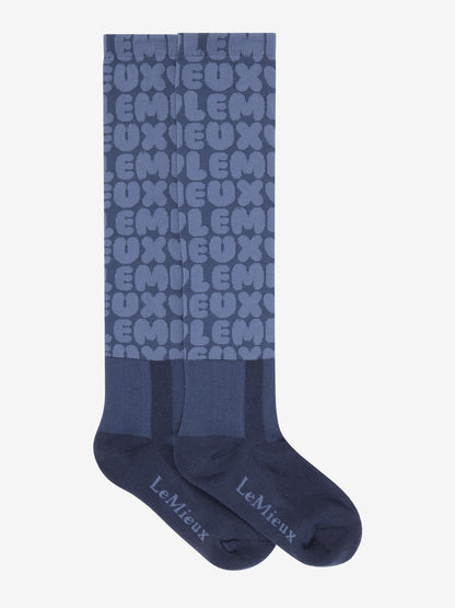 LeMieux Footsie Socks Bubble Font Shadow | Equiflair