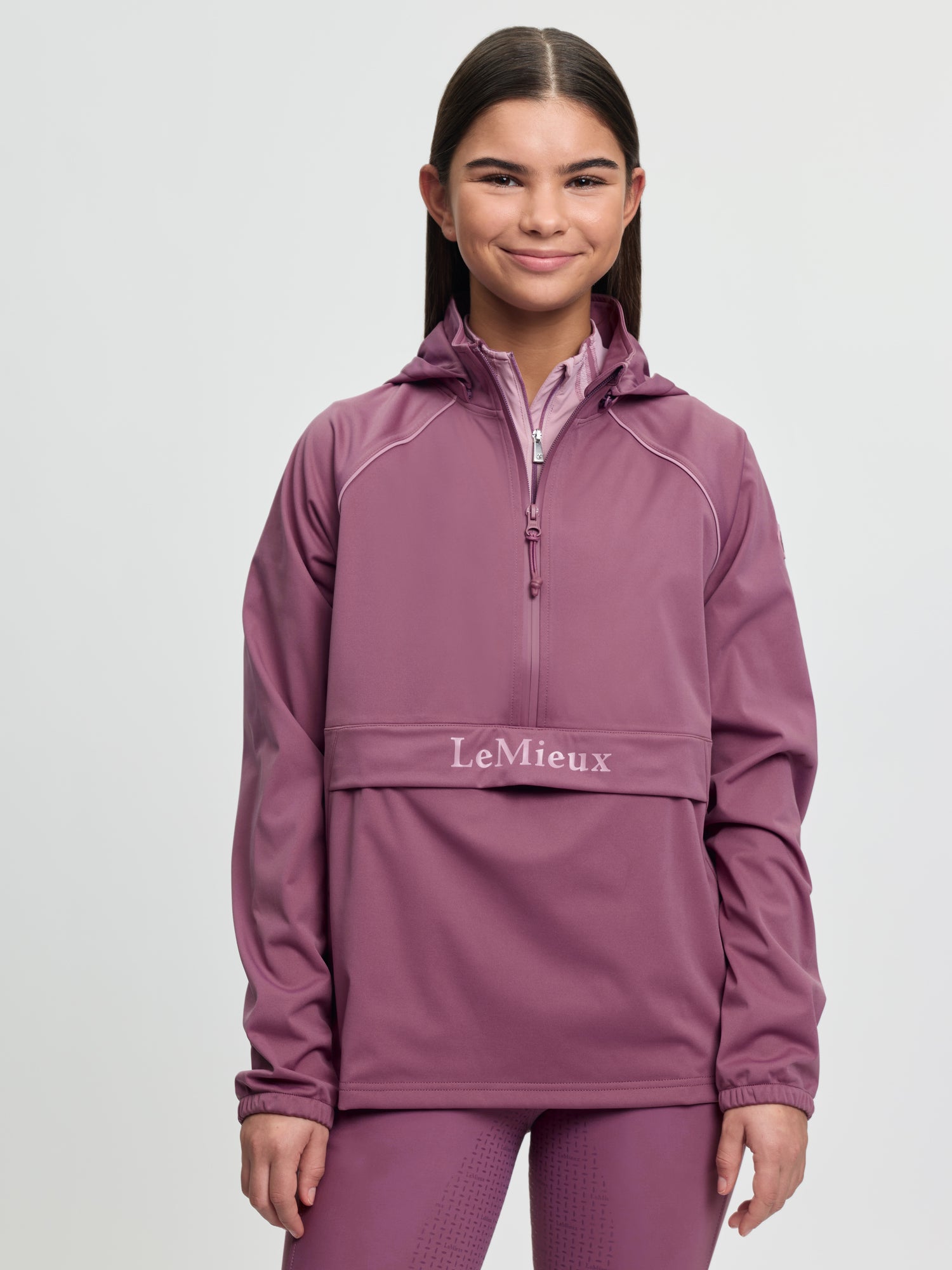 LeMieux Young Rider Paige Quarter Zip Waterproof Jacket Mallow