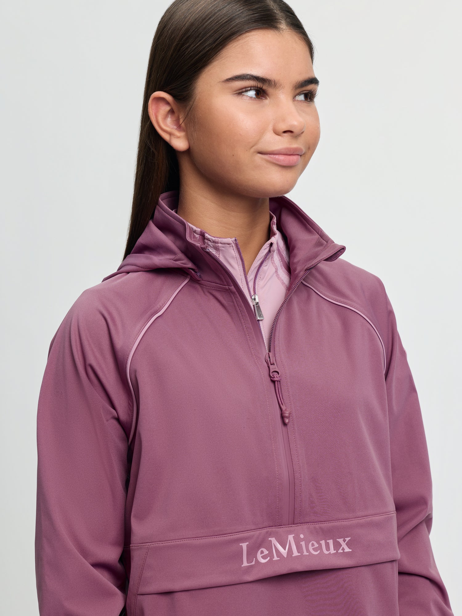 LeMieux Young Rider Paige Quarter Zip Waterproof Jacket Mallow