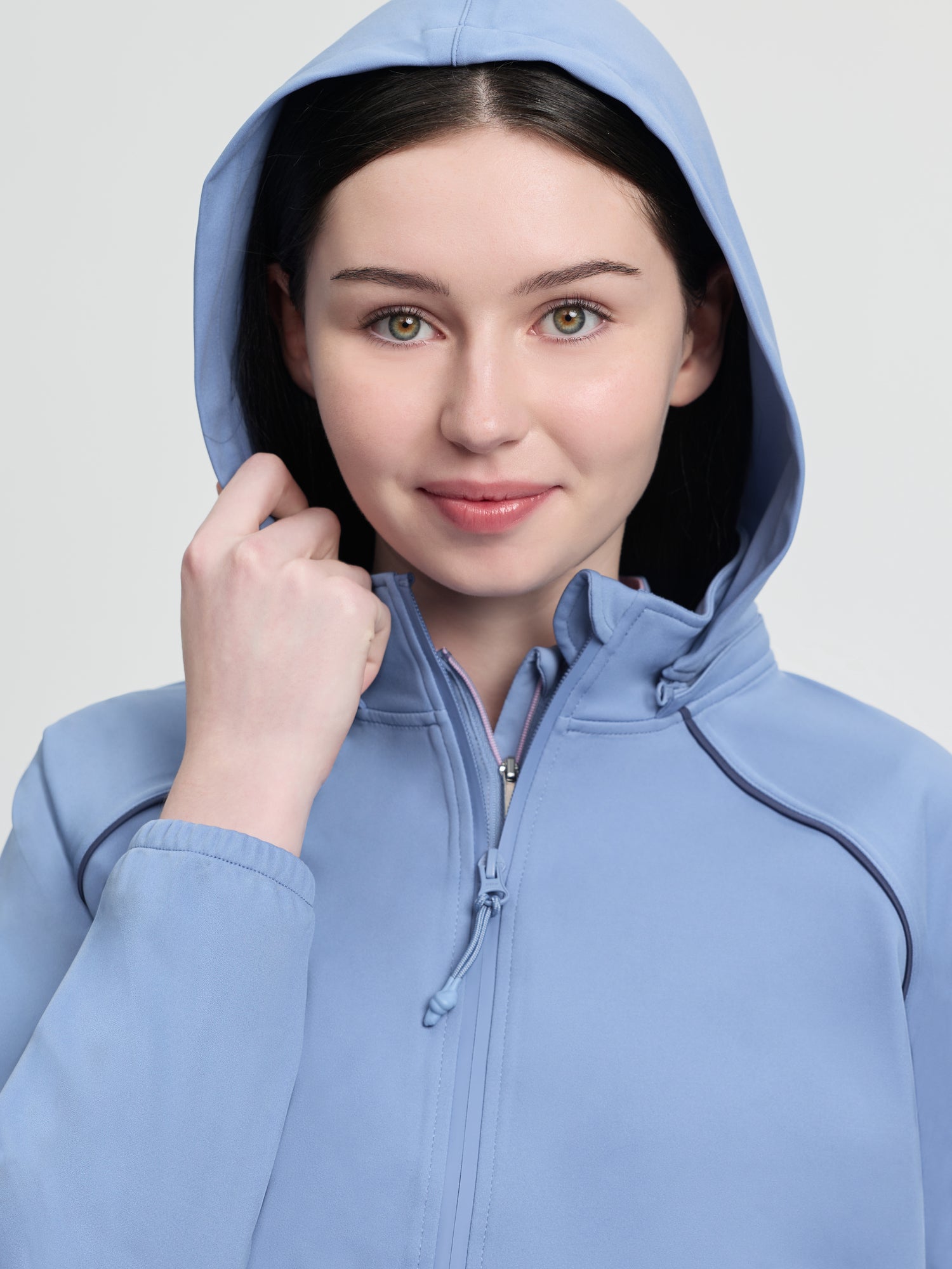 LeMieux Young Rider Paige Quarter Zip Waterproof Jacket Powder Blue | Equiflair