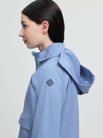 LeMieux Young Rider Paige Quarter Zip Waterproof Jacket Powder Blue | Equiflair