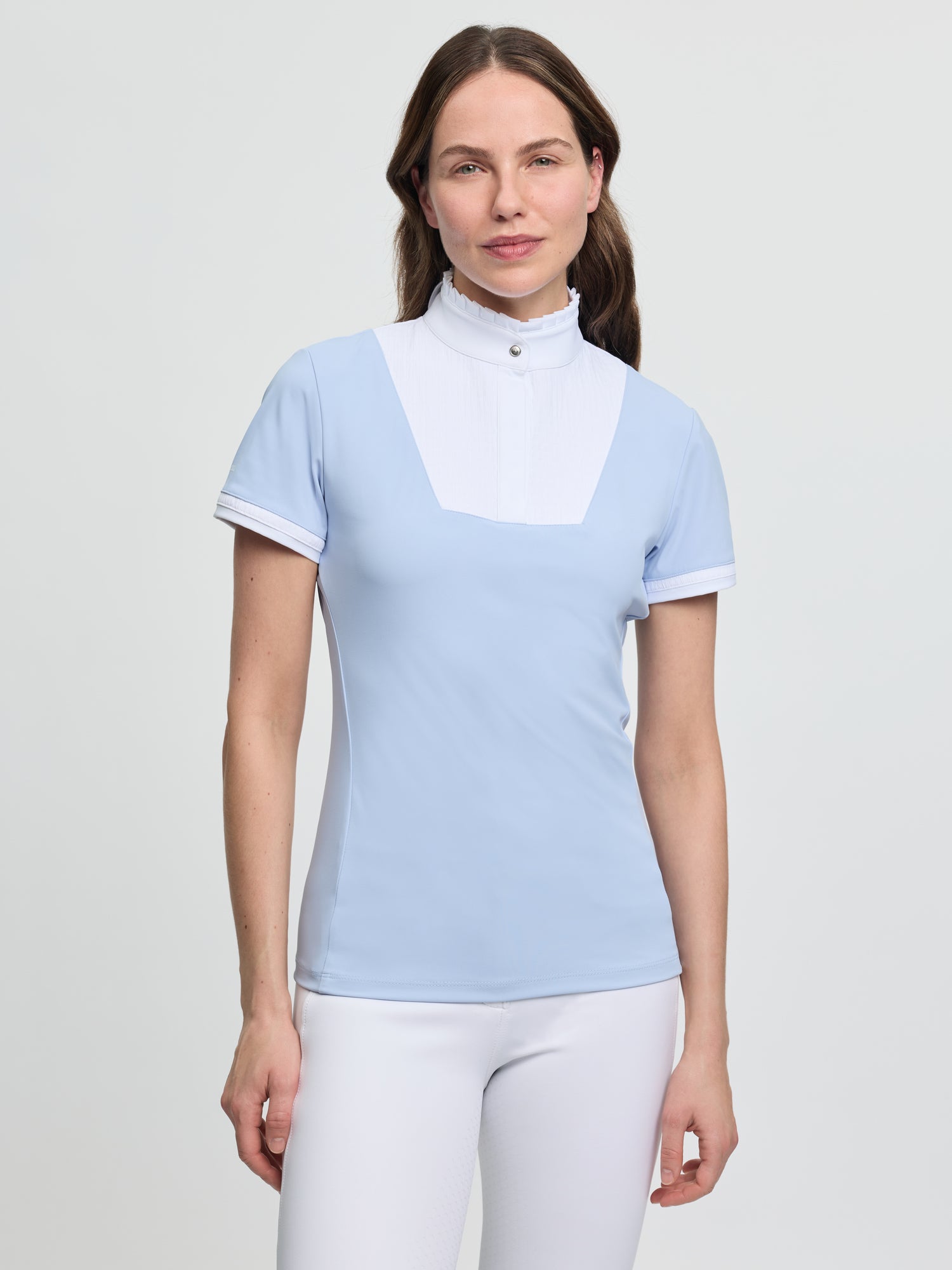 LeMieux Sophia Short Sleeve Pleated Show Shirt Mist | Equiflair