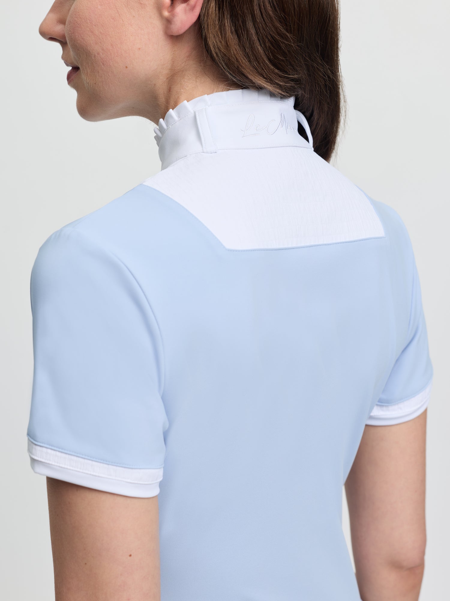 LeMieux Sophia Short Sleeve Pleated Show Shirt Mist | Equiflair