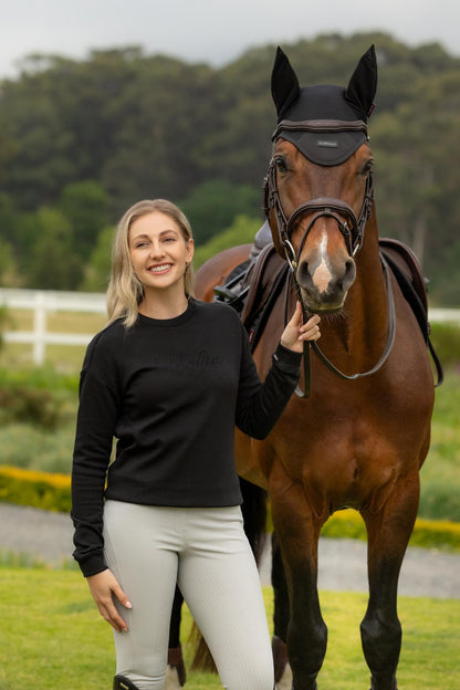 LeMieux Christina Crew Sweat Black | Equiflair