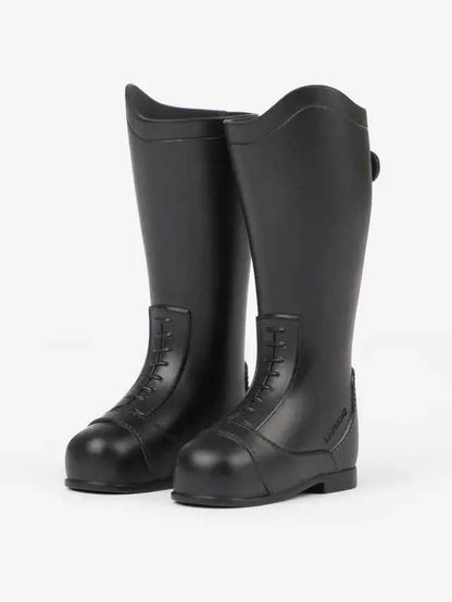 Black LeMieux Toy Riding Boots & Helmet for equestrian dolls and imaginative play.