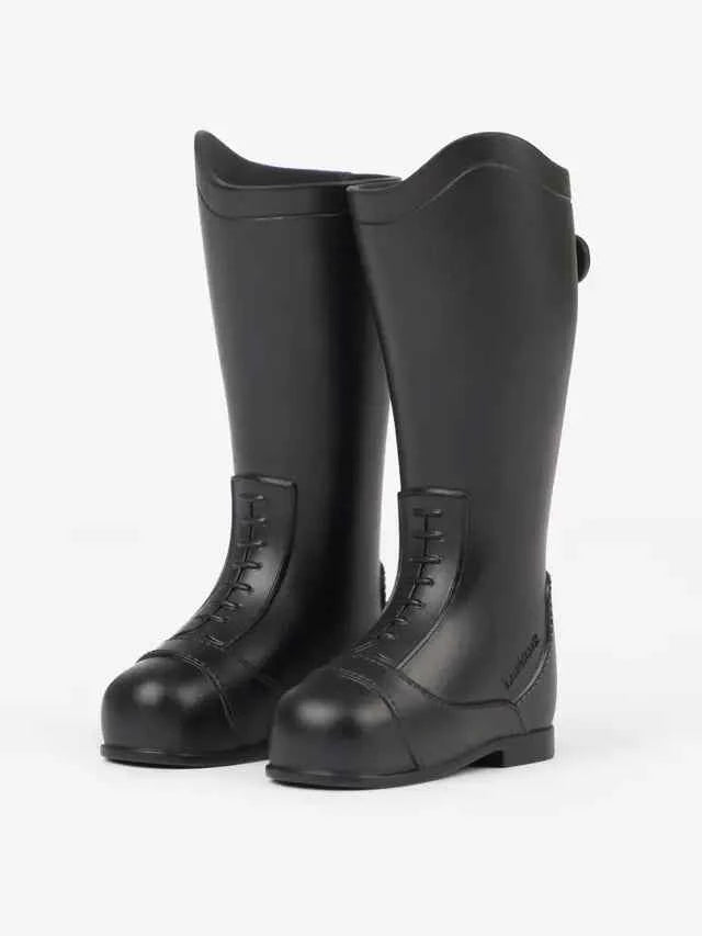Black LeMieux Toy Riding Boots & Helmet for equestrian dolls and imaginative play.