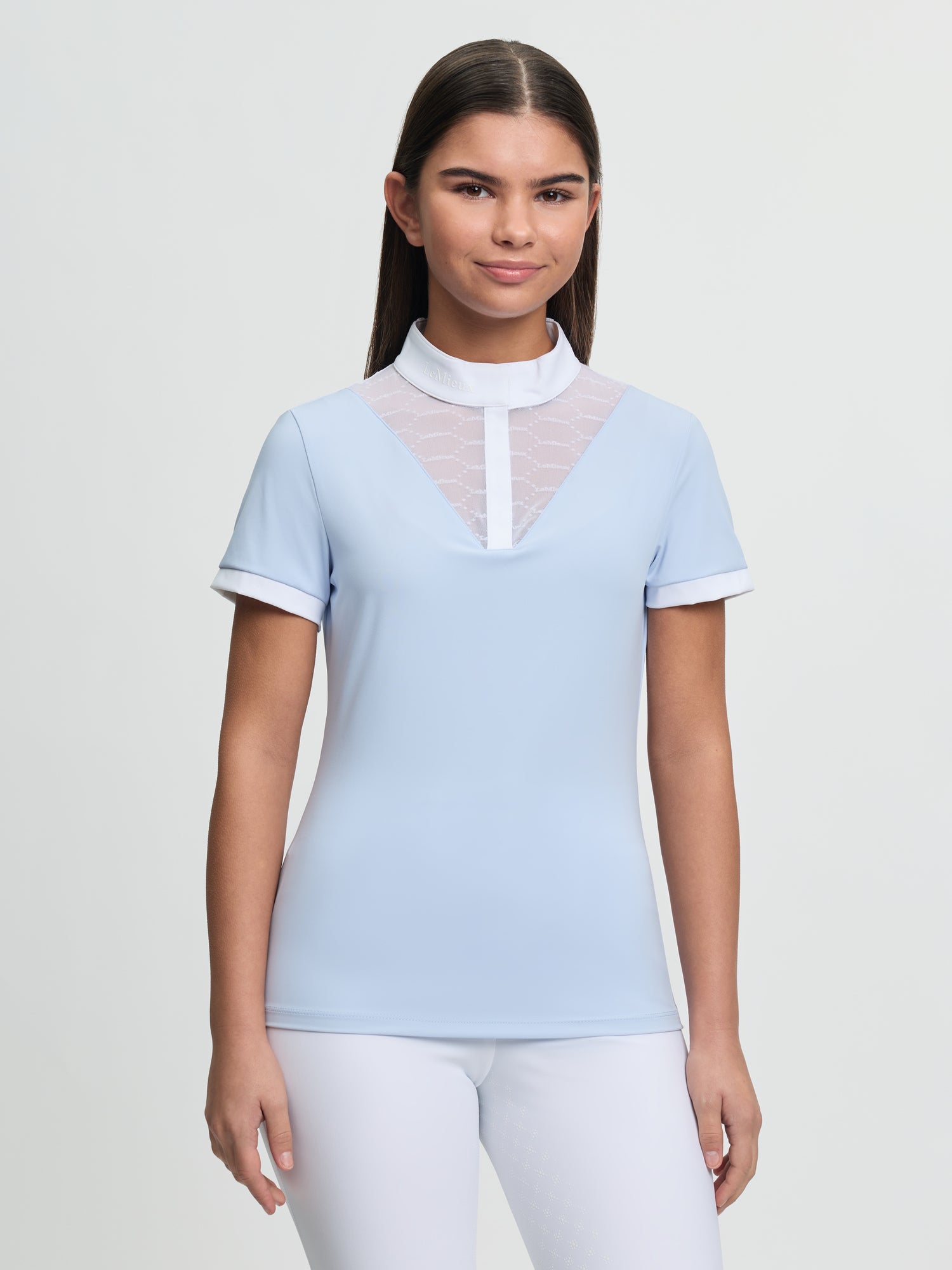 LeMieux Young Rider Eva Short Sleeve Show Shirt Mist
