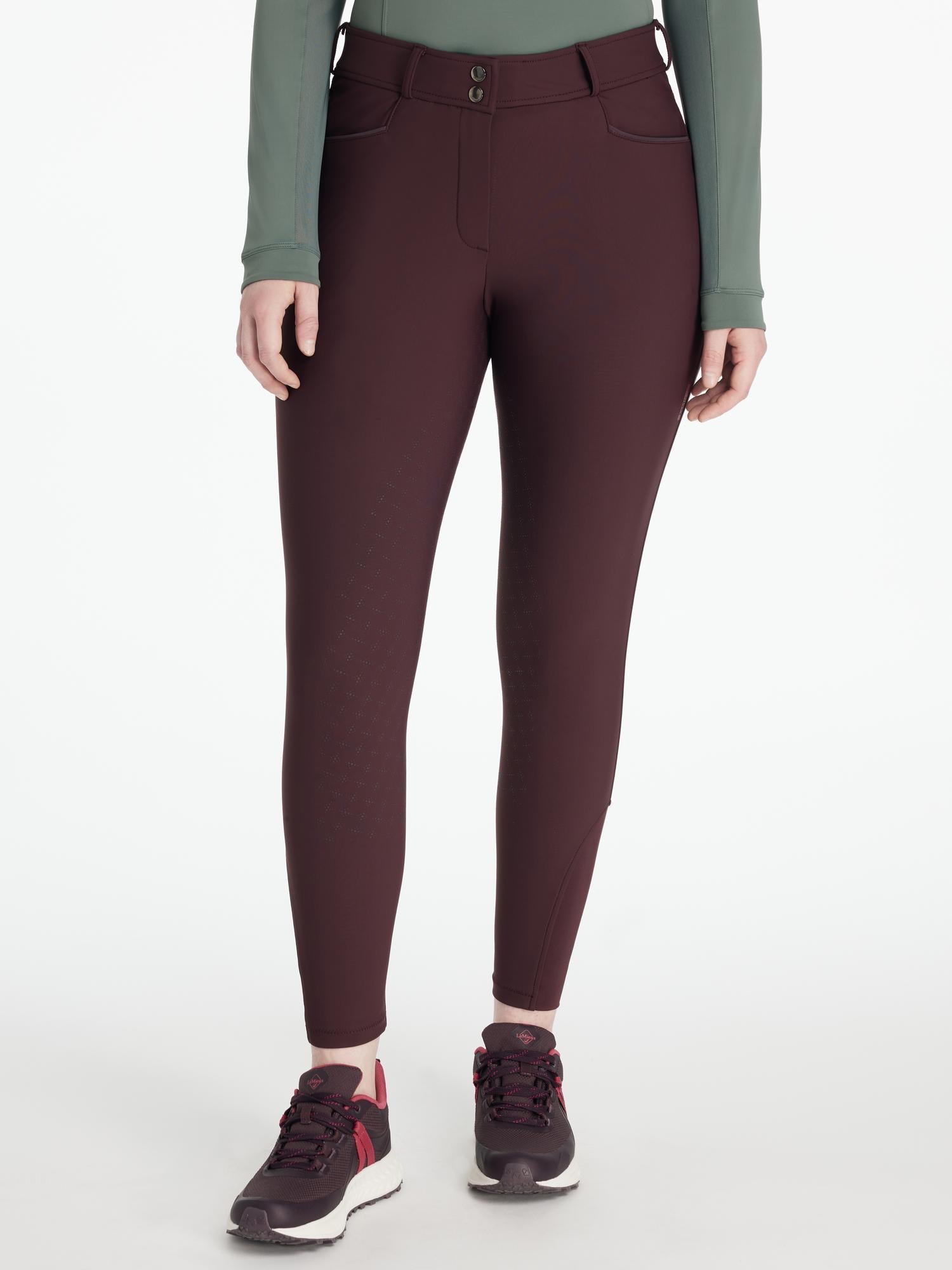LeMieux Isabelle Knee Grip Breeches Damson
