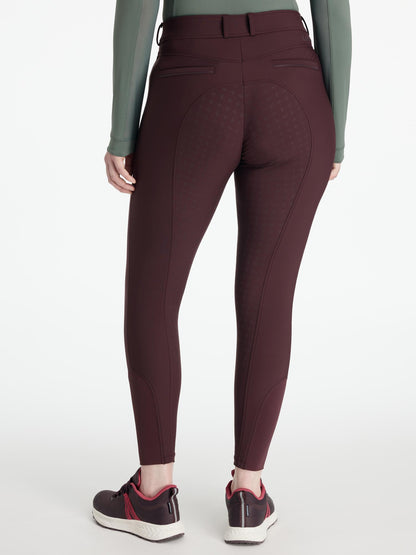 LeMieux Isabelle Knee Grip Breeches Damson: High-Performance Equestrian Riding Pants for Women. Shop Now!