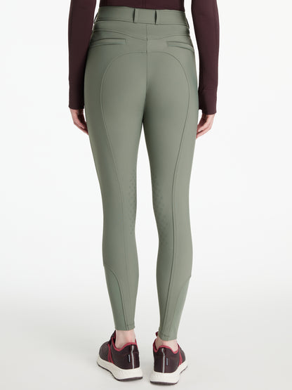 LeMieux Isabelle Knee Grip Breeches Rosemary: Stylish and functional riding breeches for the equestrian, showcasing knee grip.