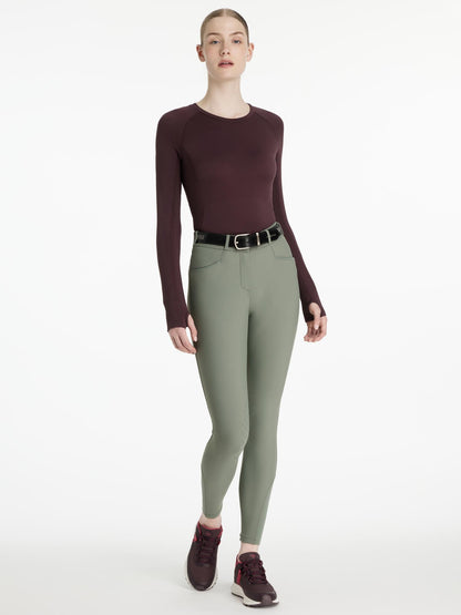 LEMIEUX Isabelle Knee Grip Breeches in Rosemary: Equestrian Apparel for Performance Riding