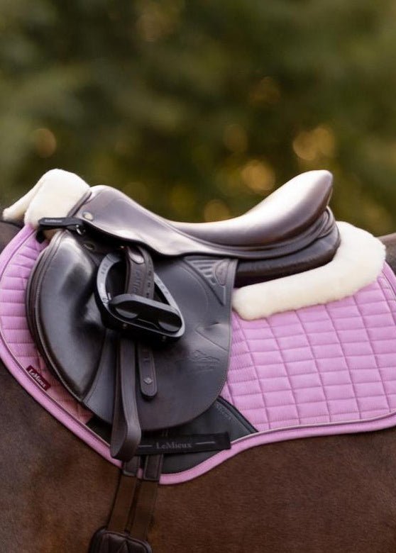 LeMieux Merino+ Suede Close Contact Square Saddle Pad Fondant | Equiflair