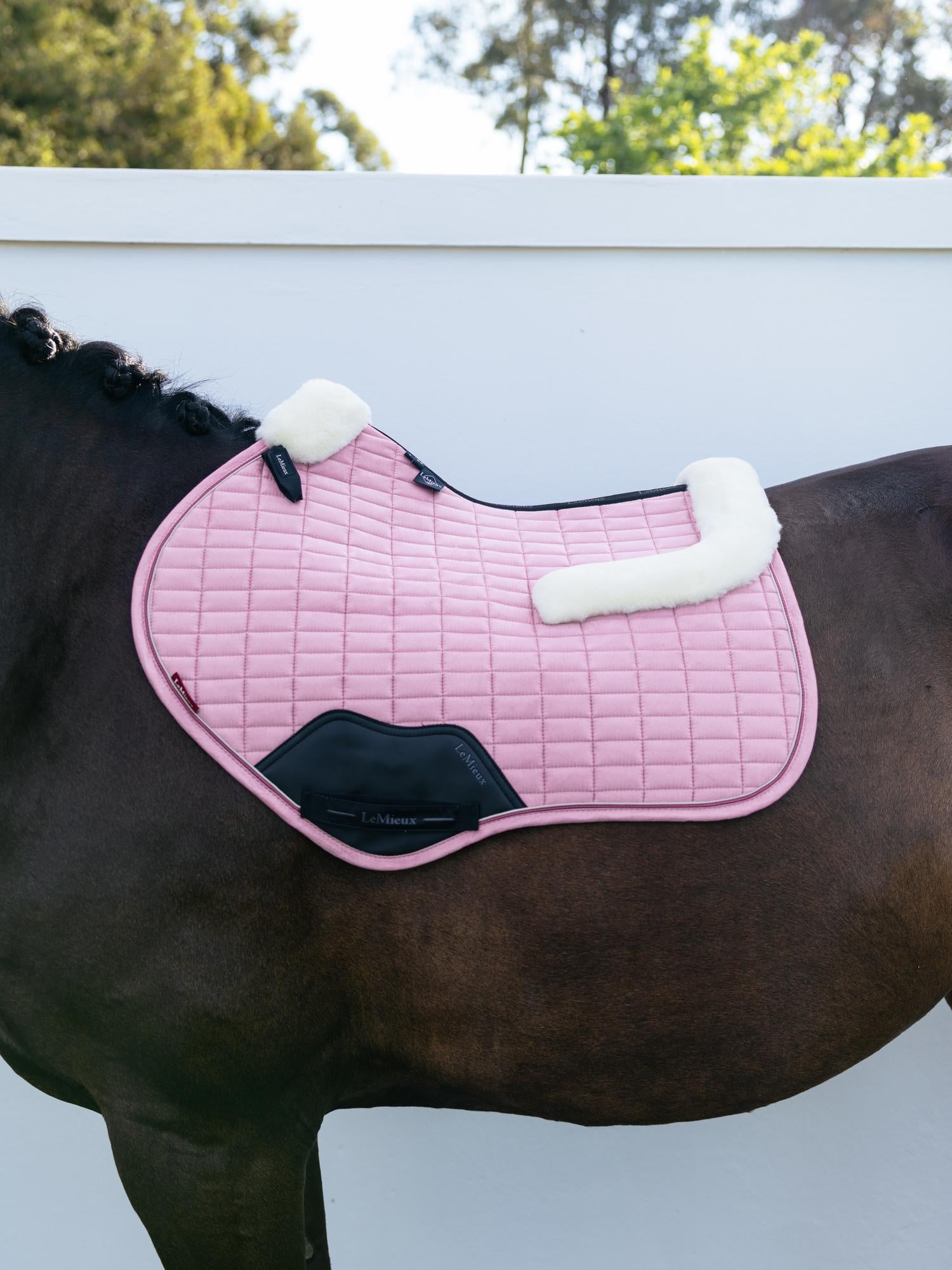 LeMieux Merino+ Suede Close Contact Square Saddle Pad Fondant | Equiflair
