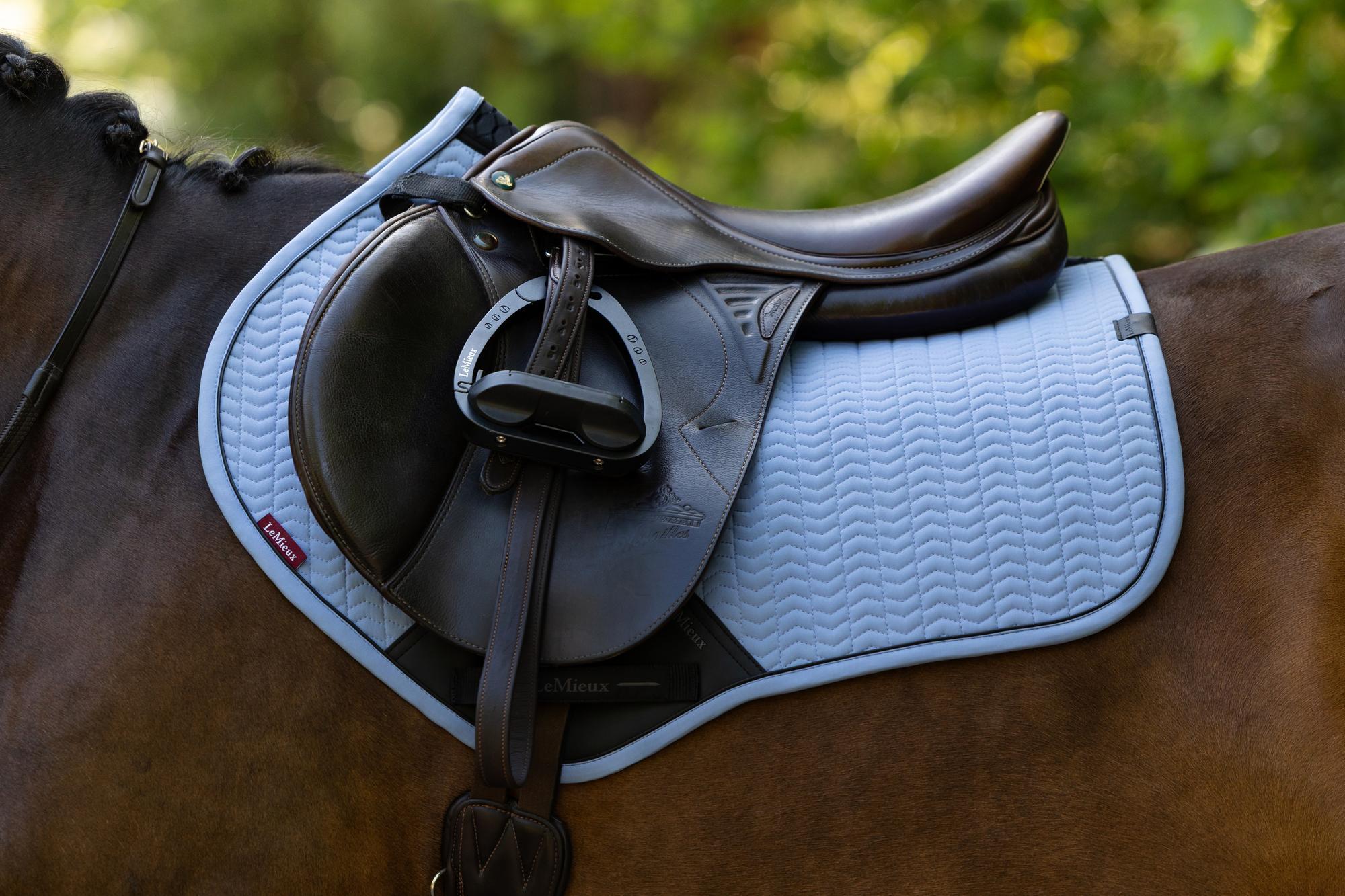 LeMieux Essence Close Contact Square Saddle Pad Powder Blue