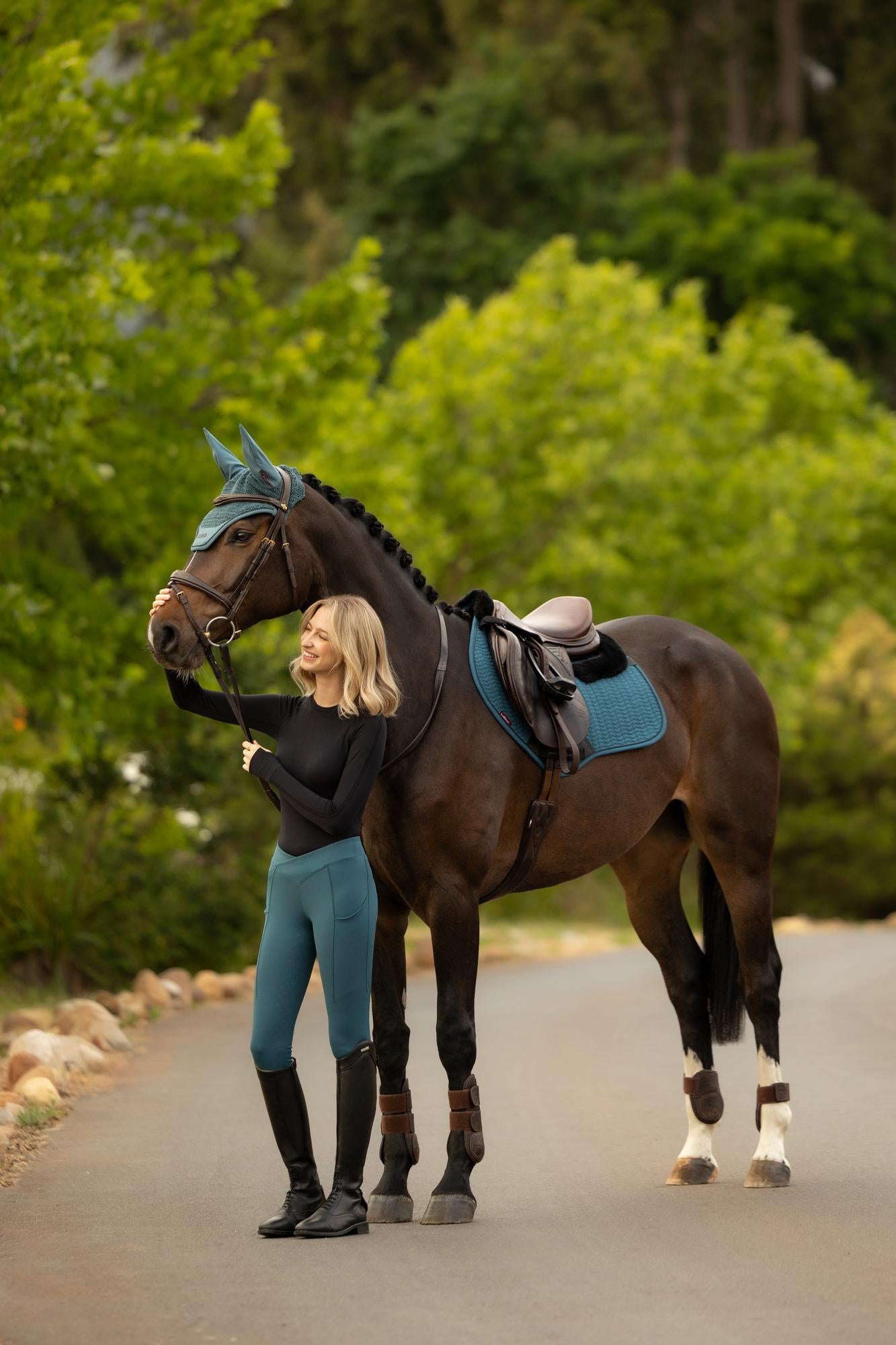 LeMieux Merino+ Essence Close Contact Square Saddle Pad Jungle | Equiflair
