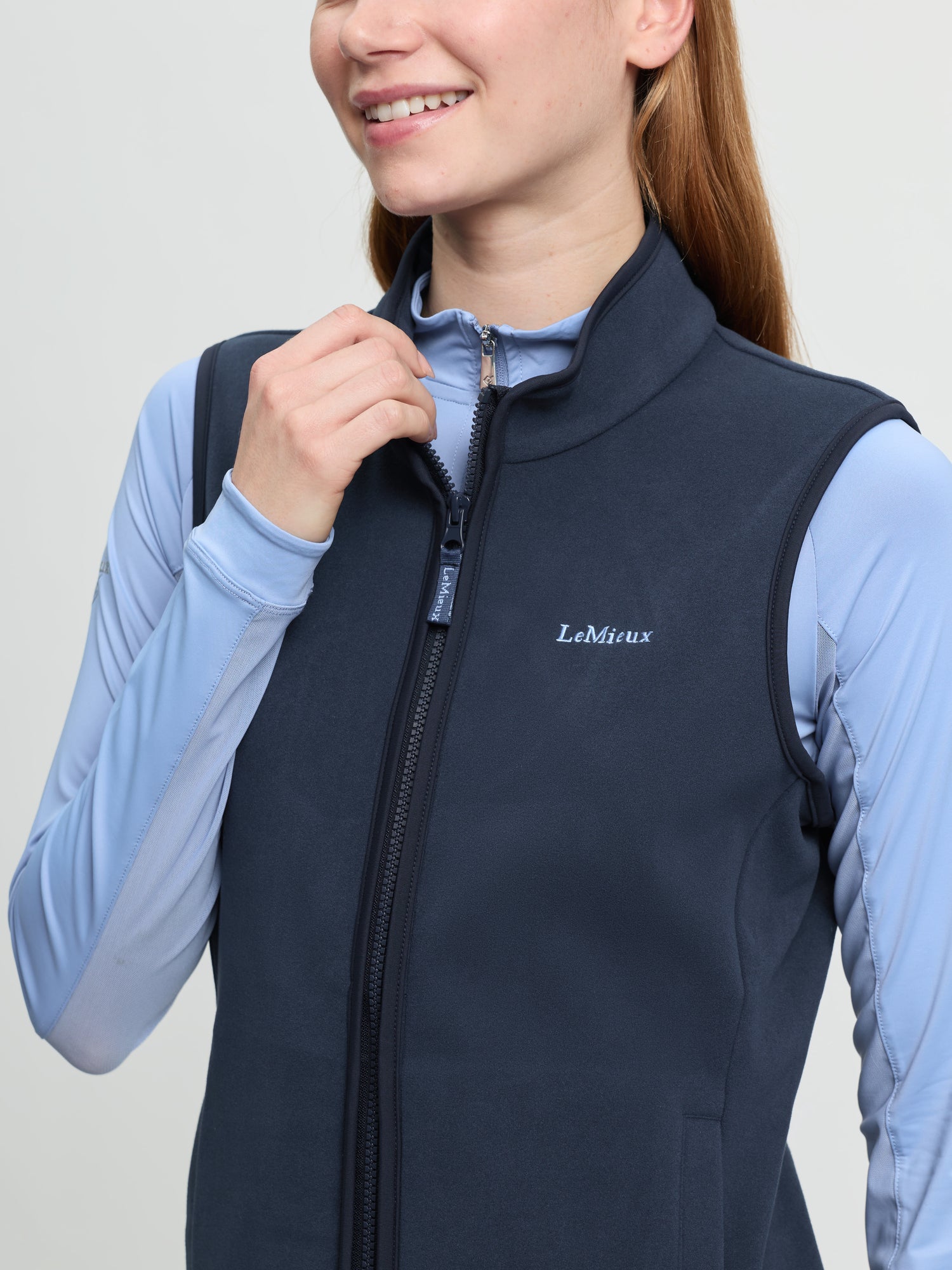 LEMIEUX Roberta Fleece Gilet Navy Equestrian Vest - Women's Riding Apparel Equiflair