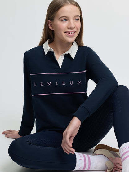 LeMieux Young Rider Riley Rugby Shirt Navy