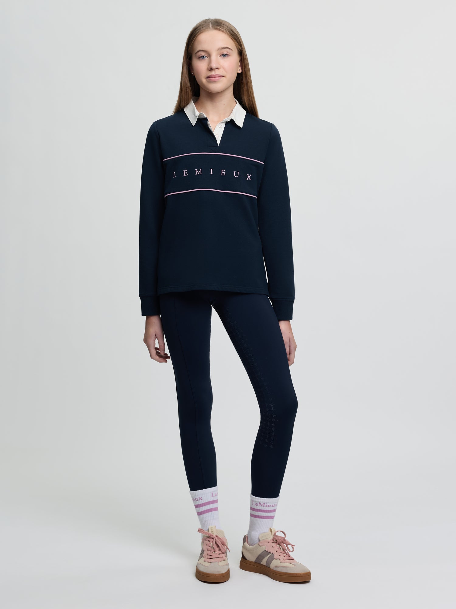 LeMieux Young Rider Riley Rugby Shirt Navy