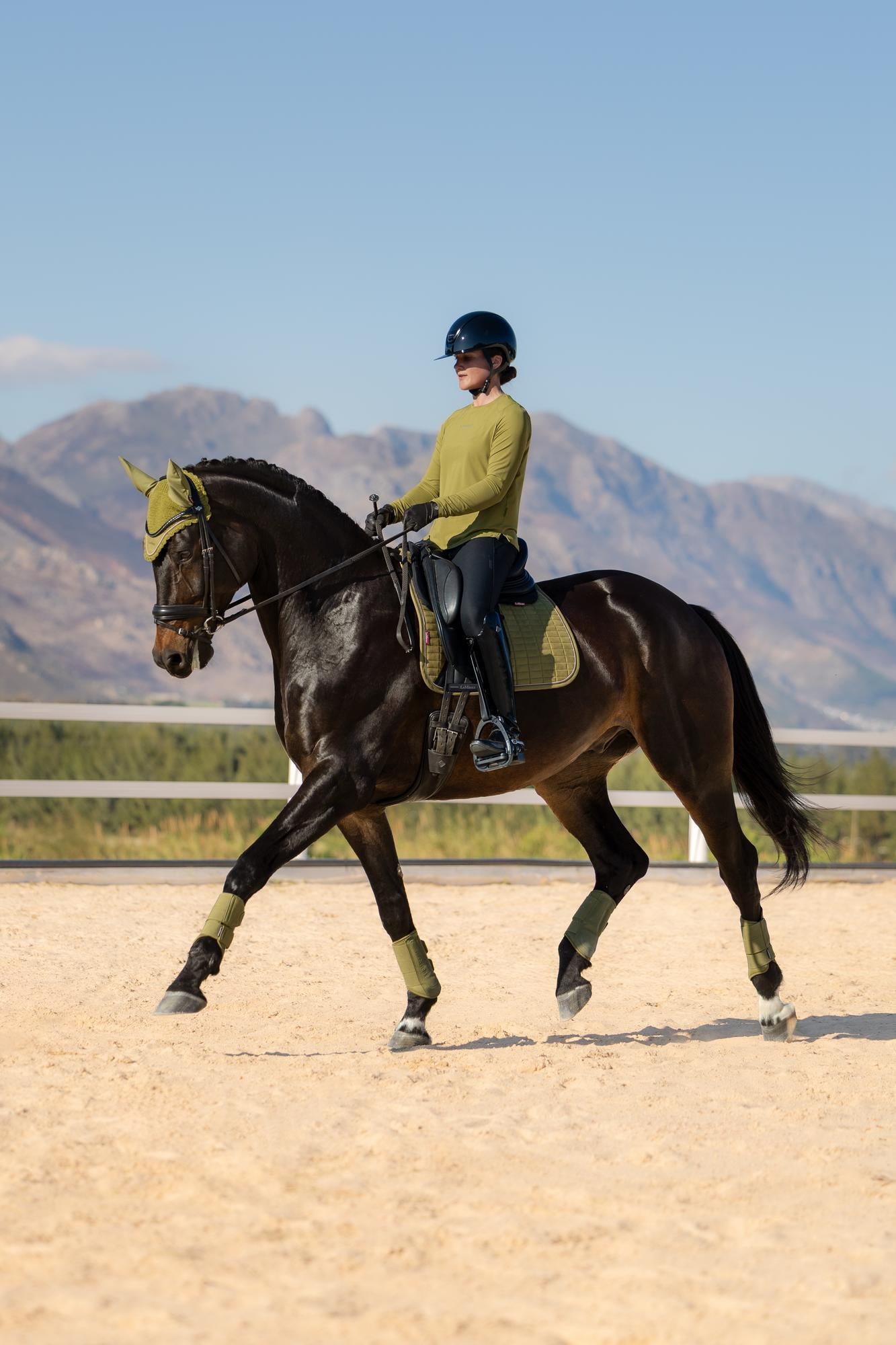 LeMieux Suede Dressage Square Gooseberry