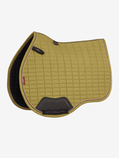LeMieux Suede GP Square Gooseberry saddle pad - athletic quilt, bamboo lining
