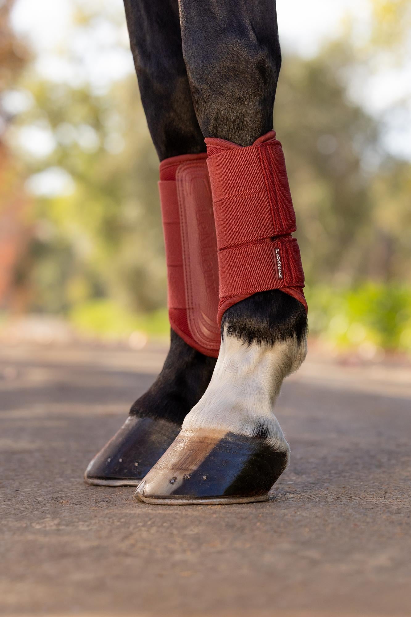 LeMieux Arika Mesh Brushing Boots Russet