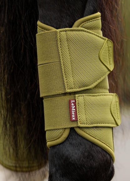 LeMieux Arika Mesh Brushing Boots Gooseberry